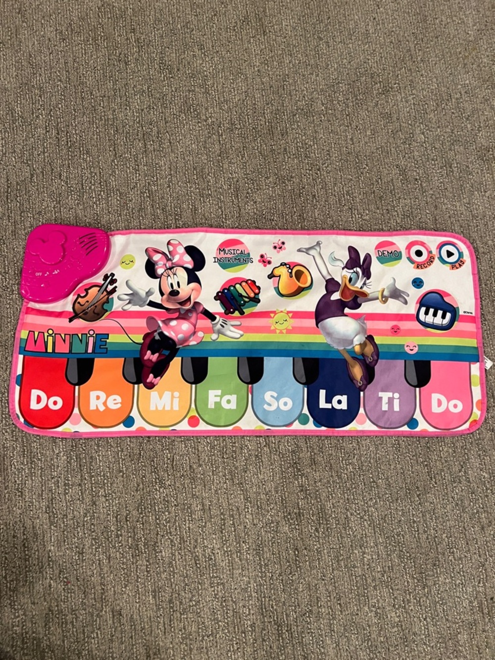 Disney Minnie Mouse Pink Musical Play Piano Mat for Kids